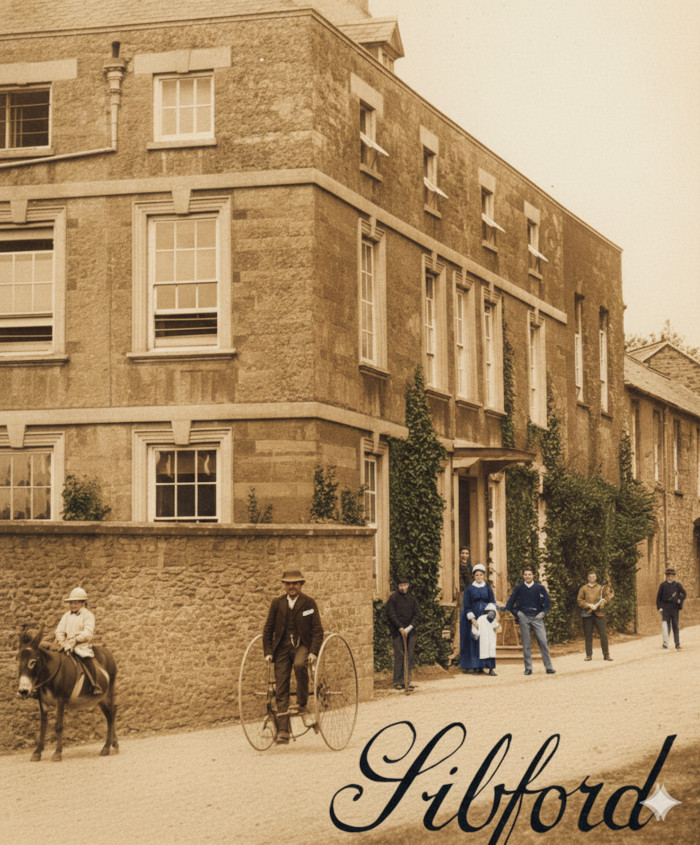 Old bike outside the manor